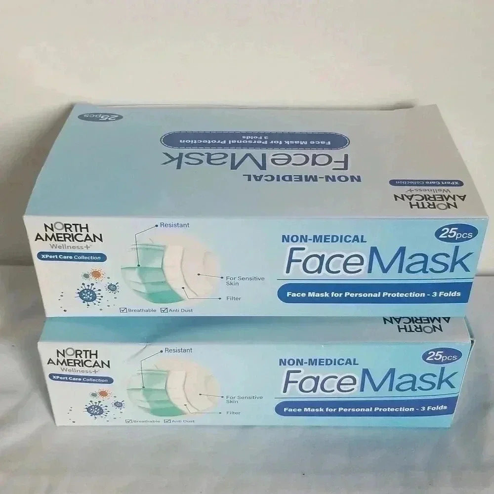 North American non Medical Face mask two 25 count boxes
